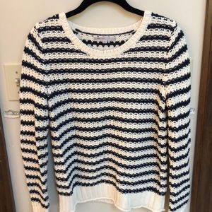 Navy and off white sweater